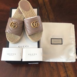 Gucci leather espadrille sandals